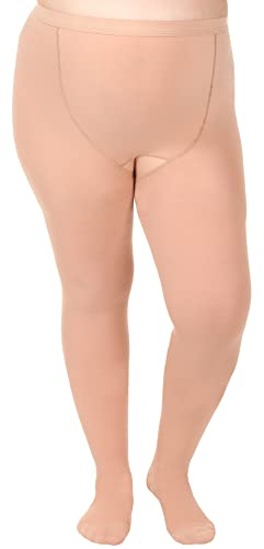 Blickdichte Schwangerschafts-Kompressionsstrümpfe Strumpfhose, 30-40 mmHg für Frauen, beige, Medium