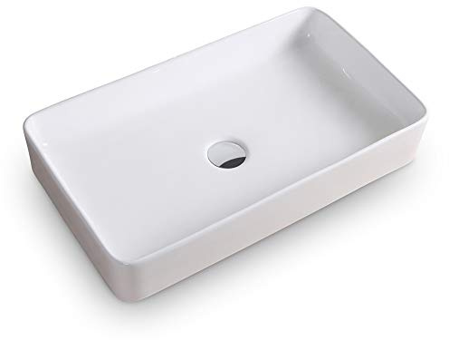 Aufsatz Keramik Waschbecken Soho Brillant Weiß 60 cm mit Easy Clean Oberfläche Design Aufsatzwaschbecken Waschschale