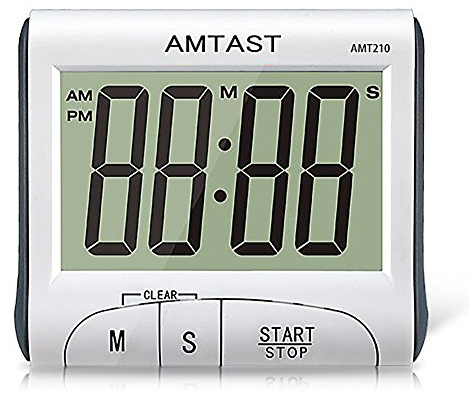 amtast Digital Küche Kochen Timer mit großem Display, laut Klingende Wecker Countdown Timer mit Desktop Ständer und Magnet
