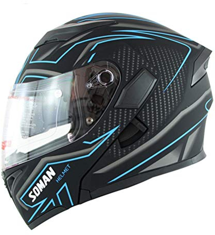 Generic DOT Approved Modular Motorrad Klapphelm Casque Moto Racing Double Lens Integral-Motorradhelme