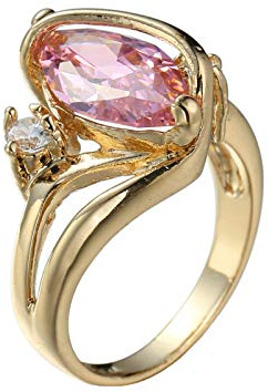 Beydodo Verlobungsring Damen Vergoldet, Eheringe Vintage Blatt Ring mit Marquise Zirkonia Hochzeit Ring Trauringe Gold Schwarz