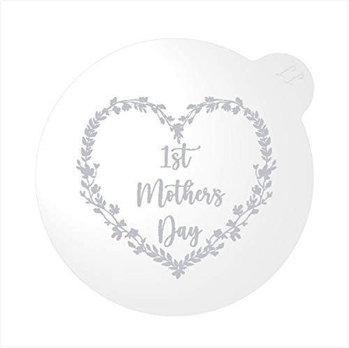 LissieLou 1st Mother's Day Cookie Embosser Love Heart Icing Fondant Stamp - Clear