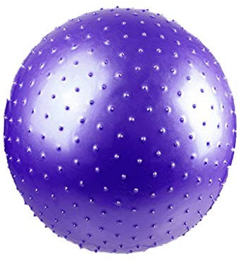 Umerk Gymnastikball Anti-Burst-Yoga-Kugel verdickte Stabilität Nicht Beleg-Body Balance-Ball mit Luftpumpe for Fitness, Balance & Gymnastik-Training (Color : Purple, Größe : 55cm)