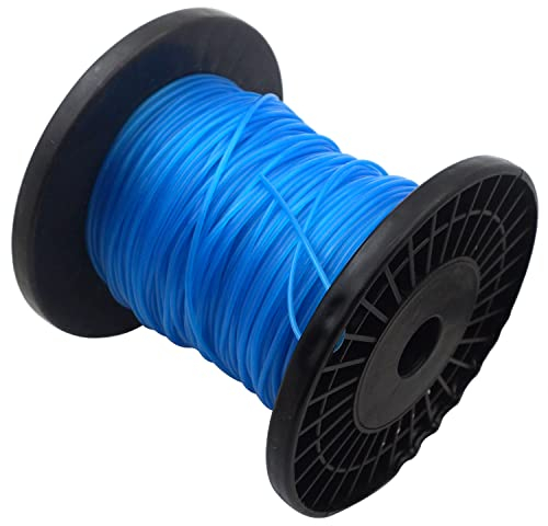 Zeqeey 1.6mm x 100m Round Strimmer Line Wire Cord Rope Trimmer Nylon String for Garden Grass Strimmer & Electric Trimmers，0.063 inch Blue G16X