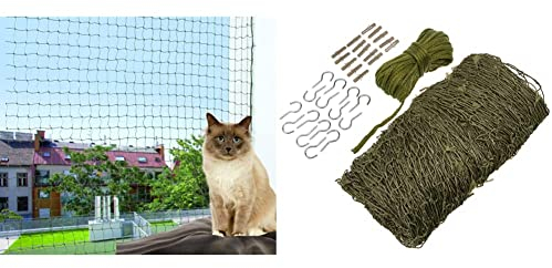 TRIXIE 44294 Schutznetz, drahtverstärkt, 6 × 3 m, olivgrün & 44293 Schutznetz, drahtverstärkt, 4 × 3 m, olivgrün