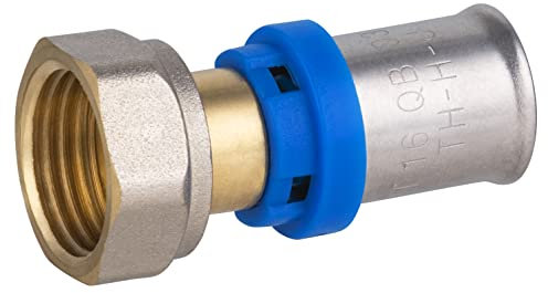 Raccordo dritto femmina Ø16 con dado girevole 1/2' multistrato a pressare (x10) | Connessione resistente e durevole | Ideale per impianti idraulici | Facile installazione | QUICK PLOMBERIE