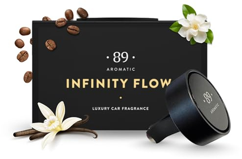 Aromatic •89• Autoduft, Autoparfüm Clip – Lufterfrischer Auto, Duft Innenraum mit Jasmin, Kaffee & Vanille - Vent Clip & Parfüm Kapsel, Auto Lufterfrischer, Luxus Design, Langlebiges Geschenk