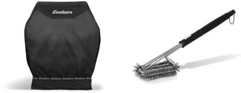 Enders Abdeckhaube für Gasgrill Chicago/Next 3-Brenner & Premium GRILLBÜRSTE MIT EDELSTAHLBORSTEN 8814 Kunststoffgriff