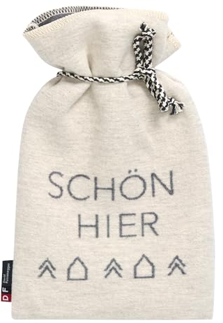 David Fussenegger Wärmflasche Silvretta - Kuschelflasche Schön Hier - Flanellbezug Überzug 85% Baumwolle - 2L 21x38cm