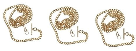GALPADA 3stücke Metall Plattierte Taschenuhr Kette Für Gürtel Und Uhr Halterung Retro Design Lang Für Dekoration Und Schlüsselanhänger