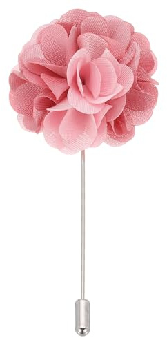 PATIKIL Pin de Boutonniere de Flor, Broche de Solapa para Hombres Flor de Camelia para Traje Boda Graduación Aniversario Broche Accesorios de Traje de Graduación, Rosa Oscuro/Rosa Claro