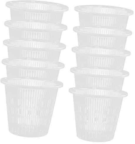 COOPHYA 10piezas Macetas Transparentes para Orquídeas De Drenaje y Ventilación para Flores y Plantas Pequeñas Material Plástico Resistente y Duradero