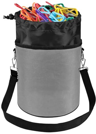 Borsa Porta Mollette Grande per Biancheria con Cordino | Organizzatore Leggero e Resistente per Giochi e