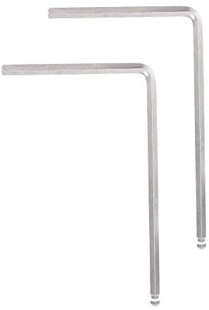 Ejoyous Guitar Rod Wech Gitarre Truss Rod Schraubenschlüssel Gitarrenhals-Einstellung Tool 2pcs L-Form Stahlschlüssel für Gitarre mit Gerilligem Griff und Tiefem Einstellloch (5 mm/0,2 Zoll)