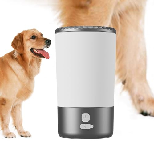 Ylnailky Pulitore Automatico per Zampe di Cane, Dispositivo Elettrico per la Pulizia delle Zampe di, per Gatti, Cuccioli, Animali Domestici, Camminare, Prato, Cortile, Giardino, casa