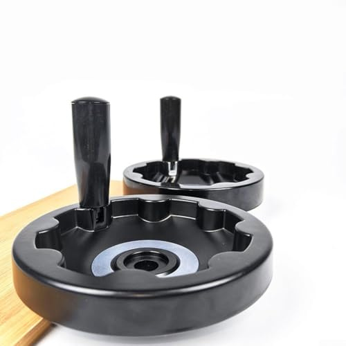 Rueda de mano plegable con mango giratorio para fresadoras y tornos, diseño desmontable con orificio para tornillo para un fácil montaje (D)