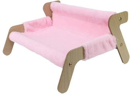 LOVIVER Erhöhtes Katzensofa aus, stabil und leicht, für Wohnungskatzen, Katzenbett für Kätzchen, Kleintiere und Welpen, Rosa