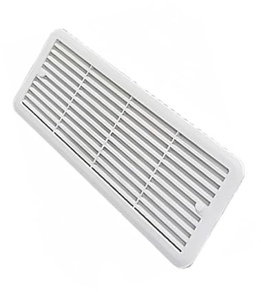 Grille de montage de de réfrigérateur de remplacement for Thetford 62445480, couvercle de en ABS 483 mm x 186 mm avec à persiennes et protection for camping-cars et camping-cars(White)