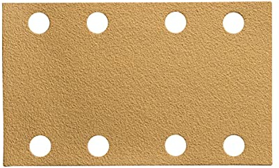 Mirka Gold Universal-Schleifpapier 81x133mm Klett 8-Loch/Korn P60, 50 Stk/Zum Schleifen von Gips, Spachtel, Spanplatten, Holz, Lack