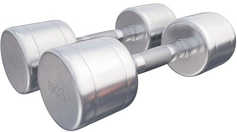 GORILLA SPORTS® Kurzhanteln 2–30 kg, einzeln/2er Set, Verchromter Stahl | Mit oder ohne Hantelständer, rutschfester, gerändelter Griff, eingravierte KG-Angabe; Hantelset, Rundhanteln, Kurzhantelset