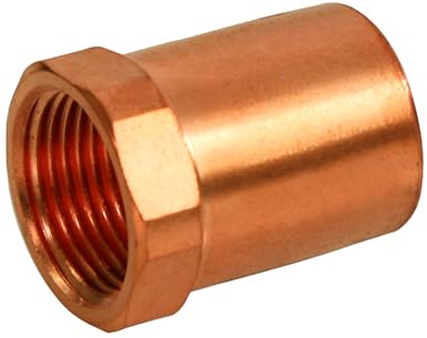 Supply Giant GUGA0100 Adapter Fitting Solder Cup and Female Threaded Connect, 1, Copper