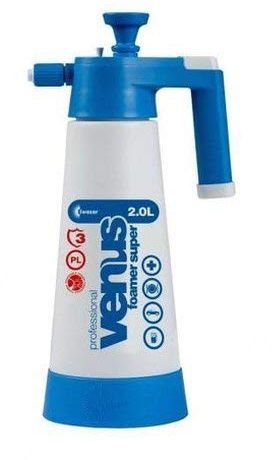 Kwazar 9120067361454 Leuchte Venus Super Foamer 2 L für die Verwendung, weiß/blau, 12,5 x 12,5 x 33 cm