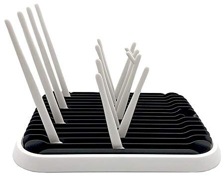 Easycomf Baby Flasche Trocknungsregal Trockner Sparer Fahrthaltertablett für Pumpenbecherzubehör Plastik(schwarz und weiß)