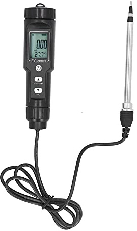 Haofy Misuratore del Suolo EC, Rilevatore di Sale, Tester Portatile di Conducibilità del Suolo Tester di Salinità EC del Suolo con Sonda EC-8801B per L'agricoltura di Piante da