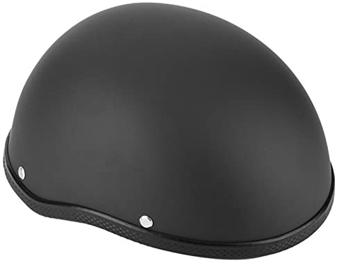 KIMISS Casco de Moto Retro para Hombre, Medio Casco Negro Mate, diseño Elegante y Ligero, protección y Estilo, Casco Abierto para Motocicleta