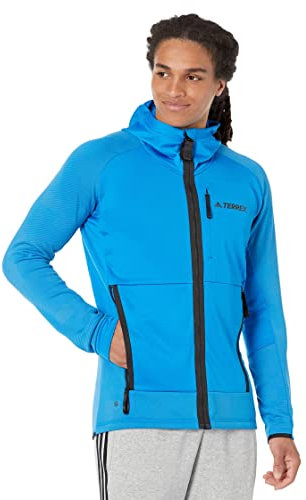 adidas Terrex Tech Flooce Hooded Jacket Shock Blue LG