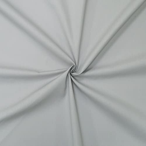 designers-factory Popeline Stoff aus 100% Baumwolle (Perlgrau, 1m x 1m46)