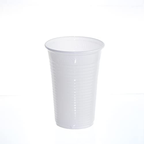 Commerline Vasos de Plástico 3000 Unidades 0,2 L | Vasos Desechables | Blancos | Fiestas | Agua | Servir