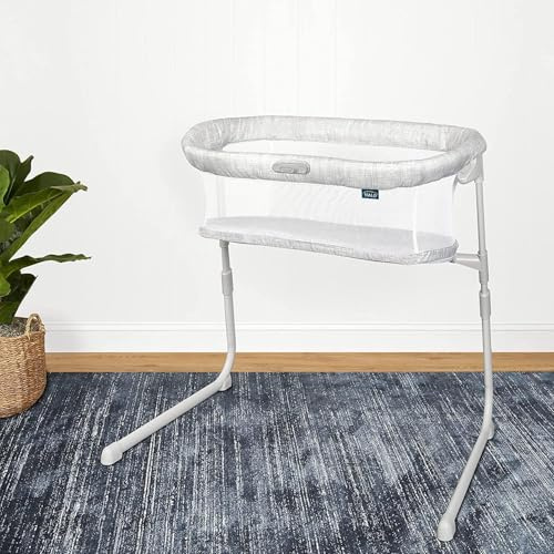 Halo Babybassinet - Flex Travel Cot | Tragbarer Säuglingsbleibner | Nachtbettbett, atmungsaktives Stoff, wasserdichte Matratze und Einstellbarer Stand für Neugeborene Jungen & Mädchen | Lullaby Trust