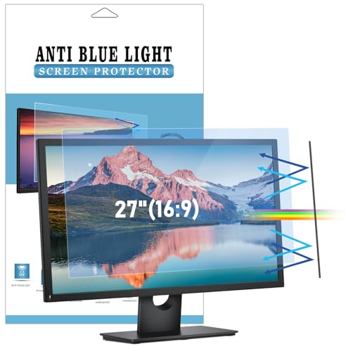 LAMA 27” Universal Computer Monitor Screen Filter (WxH:23.54*13.26), 27 Inch Blue Light Blocking Screen Protector, Anti Blue Light, Anti Glare, Anti-UV, Eye Protection, Reduce Eye Strain(27 16:9)