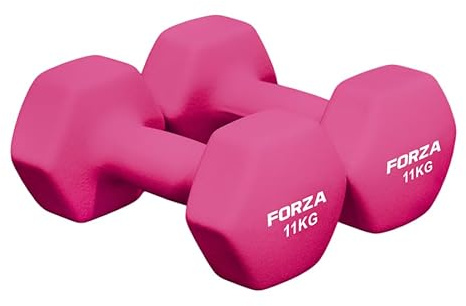 METIS Neopren Hex Hanteln Set - Verschiedene Größe | 0,5kg -16kg | Kurzhanteln zu Hause (11kg)