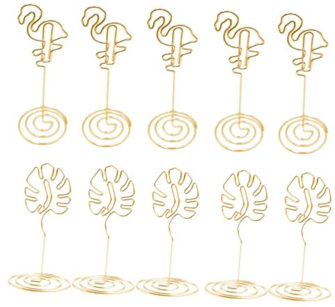 STOBOK 1satz Flamingo Memo Clips Und Schildkrötenblatt-design Kreative Foto Und Nachrichtenhalter Für Hochzeiten Geburtstagsfeiern Sommerpartys Und Tischdekoration