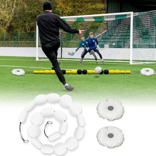 Torwart-Trainingsausrüstung, 2,75 m Einzeiliger Deflektor für Reflex- und Beweglichkeitstraining – Fußballhilfen mit Wasserbeuteln