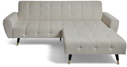 Jahnke Ecksofa Chillax Dream Corner Boucle Weiß