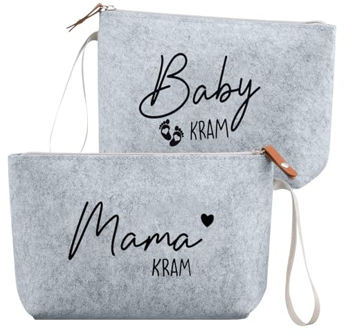 virkwuy 2 Pièces Pochette Maman, Trousse de Toilette Bebe, Cadeau Future Maman Trousse, Convient aux Futures Mères Enceintes, aux Nouvelles Mères et aux Familles Voyageant avec des Enfants
