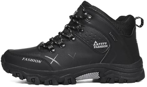 Xuanke Scarpe da trekking da uomo impermeabili Scarponi da trekking da donna Scarponi da montagna Scarpe outdoor da uomo comode leggere Scarponi da montagna per campeggio, Nero , 41 EU