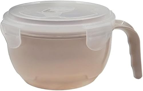 Microwaveable Food Bowl with Handle & Vented Lid – 940ml – Freezer, Dishwasher & Microwave Safe (PINK)