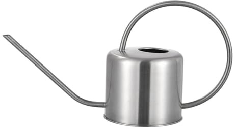NOLITOY Regadera de Jardín de Acero Inoxidable con Boquilla Larga Pequeña Regadera para Suculentas y Plantas de Interior Herramienta de Jardinería Duradera y Diseño Retro Capacidad