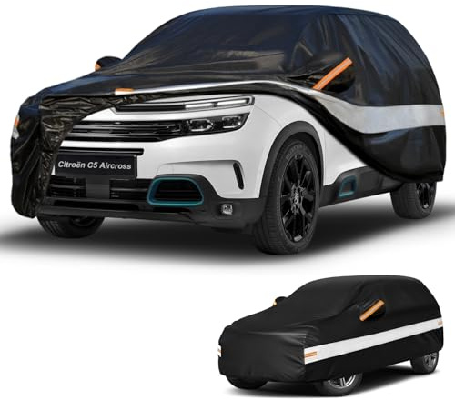 Holthly Bache Voiture Exterieur SUV pour Citroen C5 Aircross(2017-2026) Housse Voiture à 10 Couche,Bache Voiture 100% Imperméable,Bâche Protection Voiture écran Solaire,Protection UV,Anti Rayures