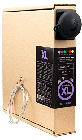 D'Addario XL Nickel EXL115-B25 Cuerdas Guitarra 11-49, 25 Juegos | Cuerdas XL Nickel para guitarra eléctrica con tono brillante, entonación precisa, gran durabilidad y tacto uniforme.