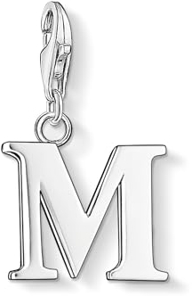 Thomas Sabo Damen Charm-Anhänger M Buchstabe Charm Club 925 Sterling Silber 0187-001-12