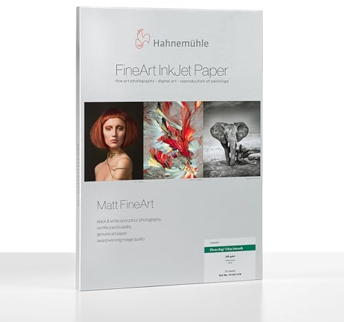 Hahnemühle 10641614 Photo Rag Ultra Smooth 25 Blatt A3 Druckerpapier