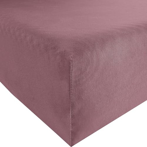 Estella Spannbettlaken Mako-Feinjersey aubergine Größe 90x190 cm - 100x200 cm