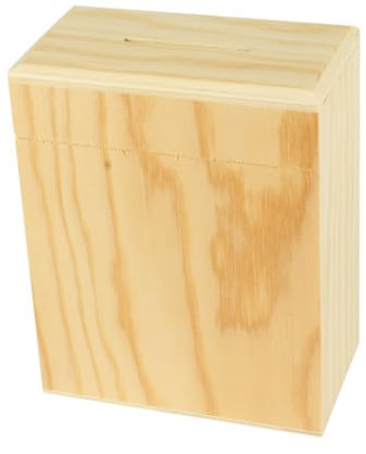 CTOP Tirelire en Bois Simple et Efficace 13 x 10,5 x 6