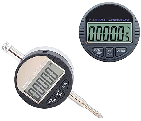 KATSU Comparatore Centesimale Digitale DTI 0-12,7mm 0,001mm/0,00005 LCD di Grandi Indicatore a Quadrante Digitale Calibro Strumenti di Misura ad Alta Precisione 401033