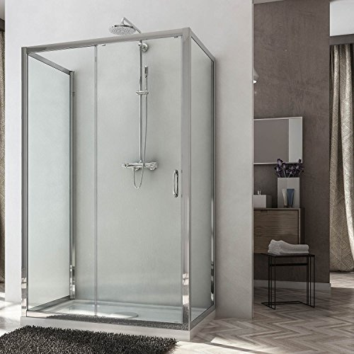 Box Doccia 3 lati 80x120x80 CM H185 trasparente mod. Replay Trio 1 Anta
